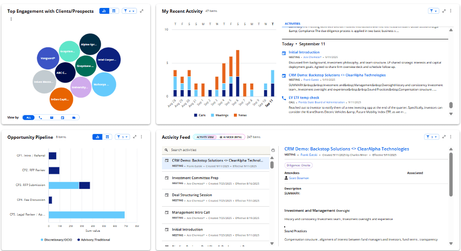 Client service insights with Backstop home base