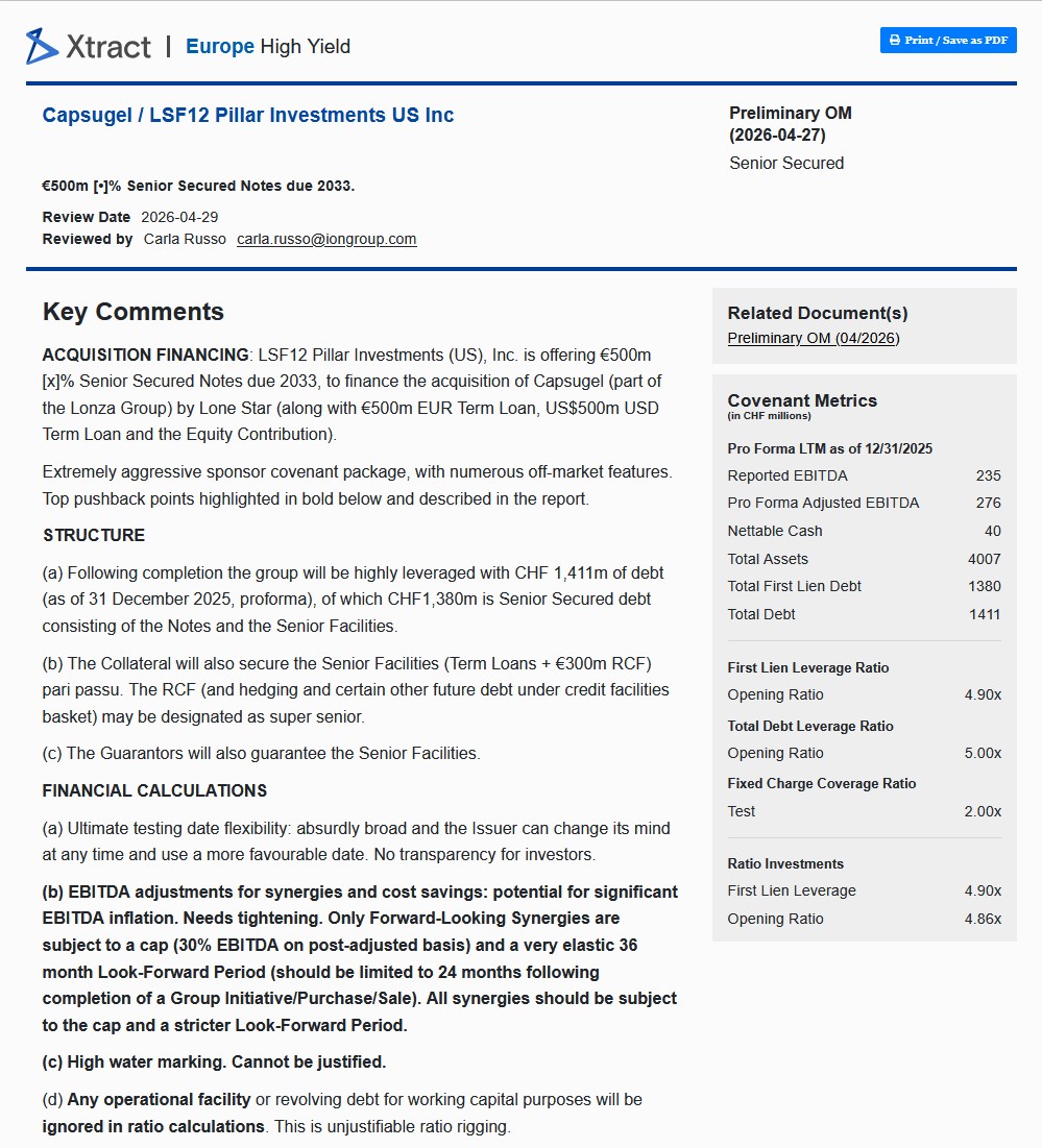 Cross-Border and Cross-Asset Class Analysis