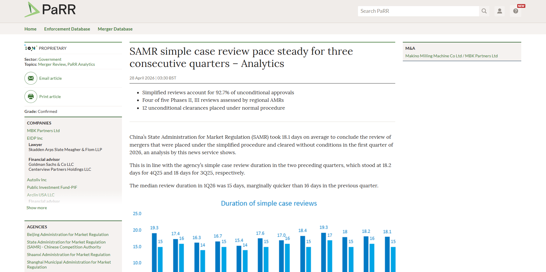 Enforcement and Case Database